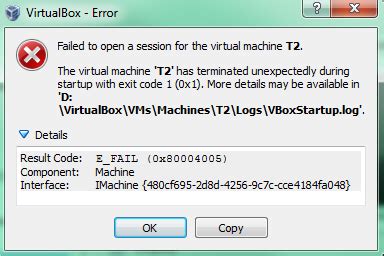 4" VM using Oracle VM VirtualBox Manager Version 5. . Suphardenedwinverifyprocess failed with verrsupvpreplacevirtualmemoryfailed rc5673